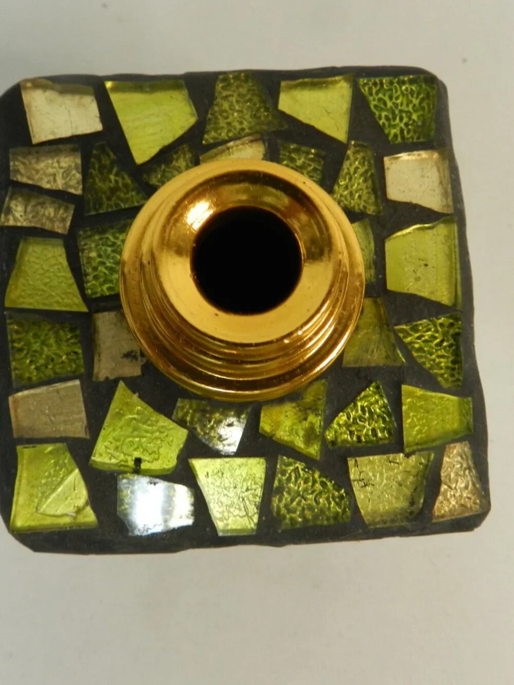 Mosaic Catalytic green oil diffuser bottle only Stained Glass Tiles home decor
